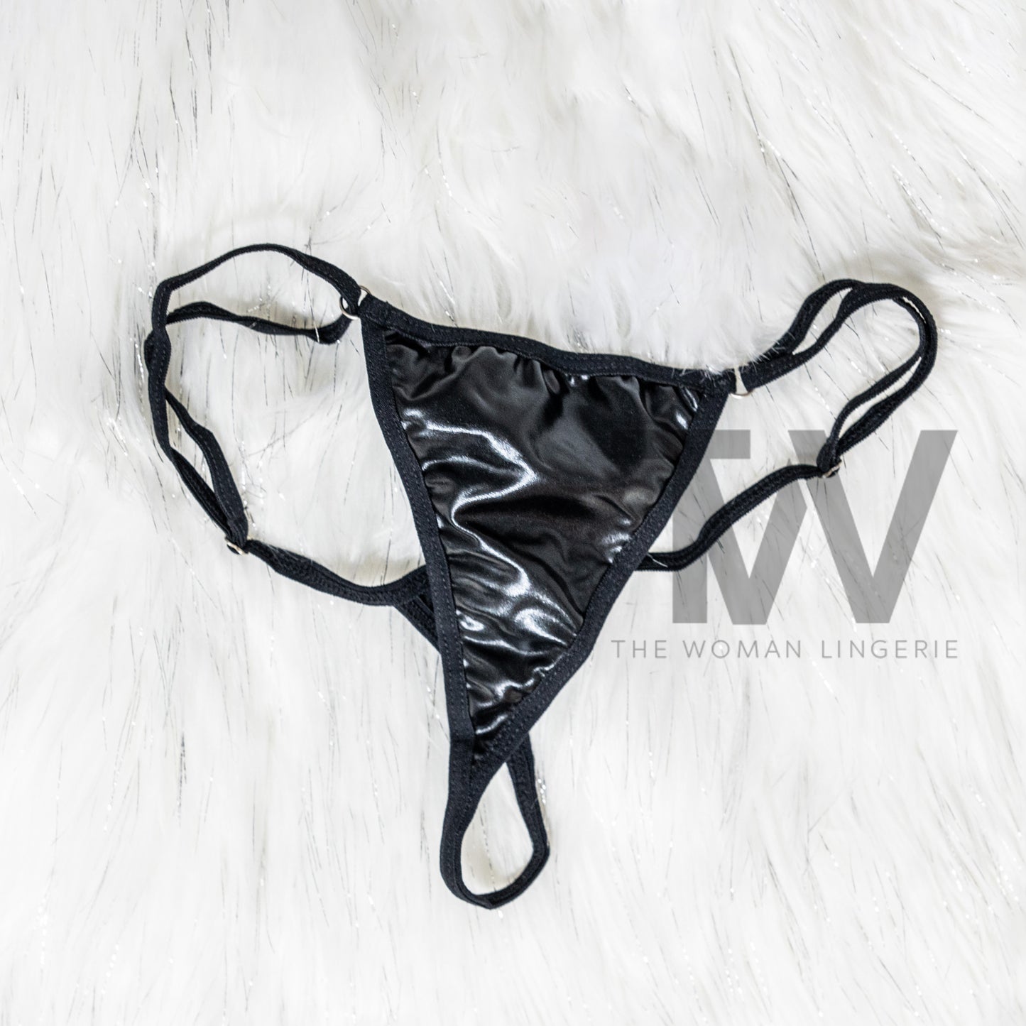 Shiny Thong Black